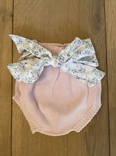 WEDOBLE Pink Cotton Baby Girl Bloomers Floral Waist Tie T2 2 Years New NWOT