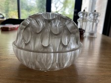 Vintage glass rose frog Extra