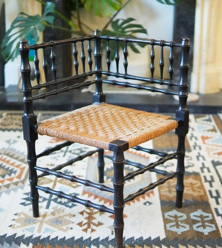 Antique ebonized rush - antique,