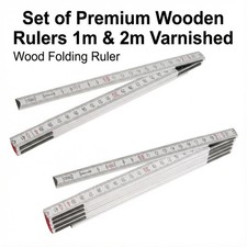 Set of Premium Wooden Rulers