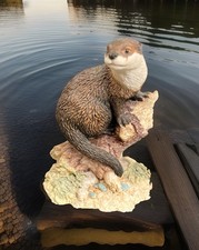 Vintage Border Fine Arts Society Scotland - “River Watch” Otter On A Log