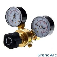 GAS BOTTLE PRESSURE FLOW REGULATOR DUAL GAUGE ARGON CO2 NITROGEN MIG TIG WELDING