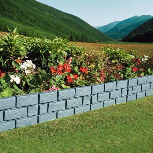Plastic grass edging - plastic, ground