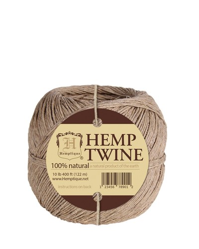 Hemp twine ball natural yarn - hemp,