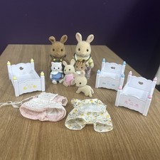 Assorted Sylvanian Families Dolls, Clothes, Beds