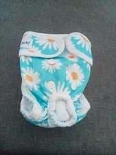 Cute Puppy Pants Dog Diapers In Light Blue With Daisy Design