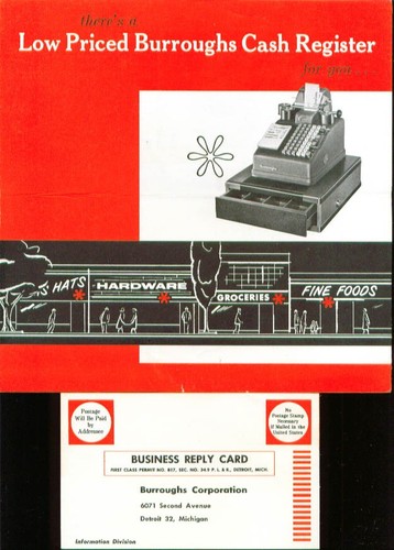 Burroughs low priced - low, cash