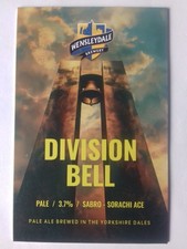 Wensleydale Brewery Pump Clip