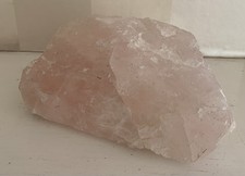 Large raw rose quartz crystal - raw,