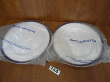 NEW 2 x 27.25 cm Dinner Plates - Royal Worcester HOWARD Cobalt Blue & Gold