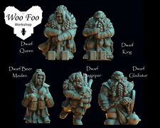 Dwarf Special Character Set 3D printed in Resin 32mm fantasy Print My Minis