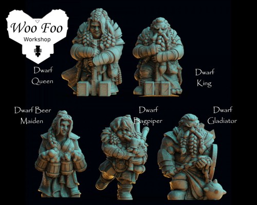 Dwarf special character set - set, 3d