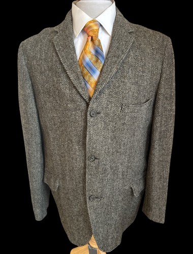 Vtg harris tweed blazer 46r - vtg,