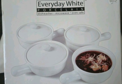 Everyday white porcelain soup - white,