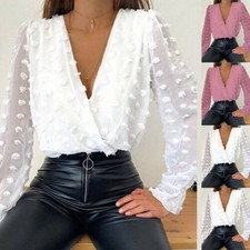 UK Women Floral V Neck Blouse