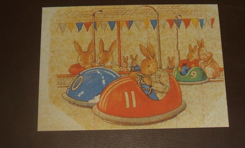 Postcard art bunnykins dodgem - bunnykins,