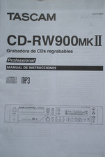 Tascam Manual Guide Book for Tascam CD-RW900MK II CD Rewritable Recorder Spanish