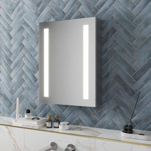 Led aluminium mirror cabinet - led,
