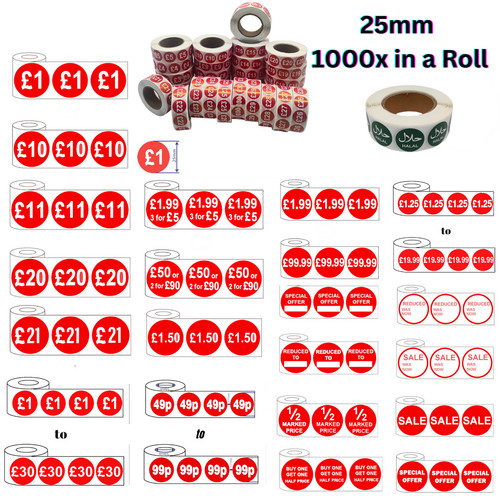 1000x 25mm red - 1000x, price