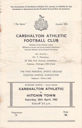 Carshalton athletic hitchin - carshalton,