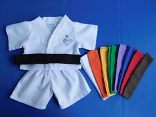 Build a Bear Workshop Clothes Karate Martial Arts Outfit Complete 9 Belts