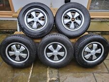 Porsche 911 Fuch 5 X Wheels,  Tyres & Centre Caps 5.5j X 14"