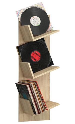 Records hanging wall shelf - records,