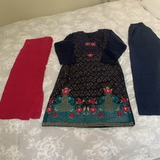 Indian Asian Pakistani embroidery suit size M