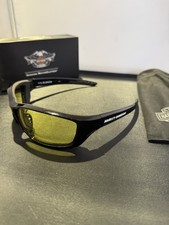 Genuine Harley Davidson Riding Glasses,Black With Yellow Tint