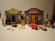 Playmobil 4398 My Take Along Western City Sheriff & Bank - Used No Box VGC