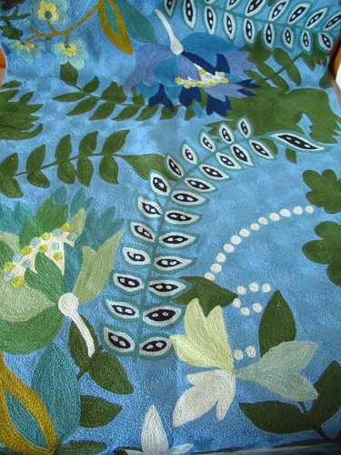 Vintage embroidered panel - embroidered,