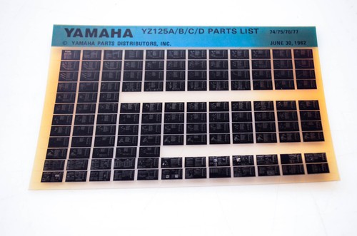 Oem yamaha yz125a - yamaha, yz125a/b/c/d