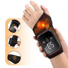 Electric Wrist Massager Carpal Tunnel Arthritis Pain Relief Hot Compress Therapy