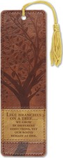 Tree of Life Artisan Bookmark Slim Flexible Decorative - Leather Bound