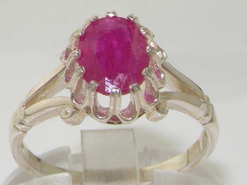 Solid 9ct white gold natural - 9ct,