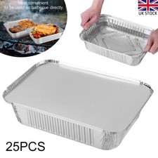 25PCS Foil Trays Tin with Lids