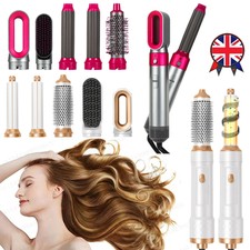 5 IN 1 Pro Hair Dryer Blow Hair Styler Curler Straightener Hot Air Comb Brush UK