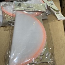 25 Orange SCALLOPED EDGE Organza Tulle Circles bomboniere Favour Net