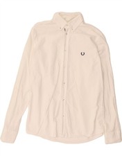 FRED PERRY Boys Shirt 15-16 Years White Cotton Classic DH23
