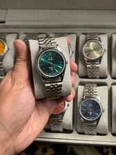 HAND WINDING VINTAGE HMT KOHINOOR GREEN DIAL FLUTED BAZEL WATCH FOR MENS