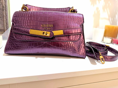 Guess purple croc embossed - guess,