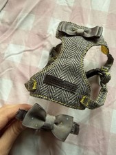 Wainwrights Grey  Bow Puppy Harness And Matching Collar