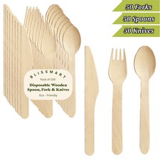 WOODEN CUTLERY SET SPOONS