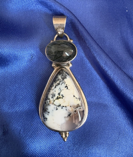 Rutilated quartz above