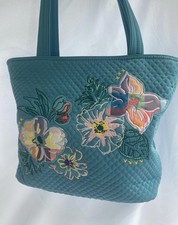 VERA BRADLEY  Quilted Weekender Travel Bag  tote  BlueTeal  O BAG PURSE NEW