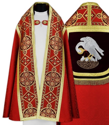 Red roman cope with stole - cope,
