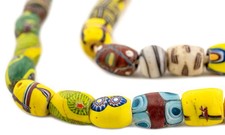Oval Antique Venetian African Millefiori Trade Beads #15816 10mm Ivory Coast