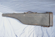 Antique Leather Gun Case Leg of Mutton Shape 1920s/30s Project Repair/Display