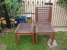 A Hardwood Garden Chair + Coffee Table / Stool Patio Furniture