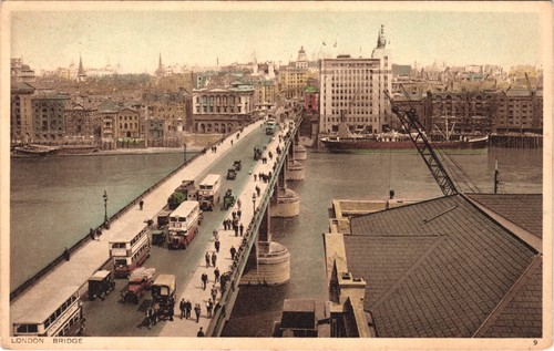 London bridge 9 photochrom - london,